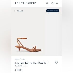 Polo by Ralph Lauren Tan Leather Strappy Sandals